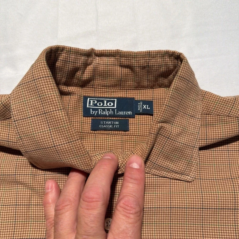 Polo Ralph Lauren Shirt‎ Mens XL Stanton Plaid Multicolor Long Sleeve